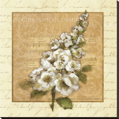 White Delphinium Square by Julie Ueland Pricing Limited Edition Print image