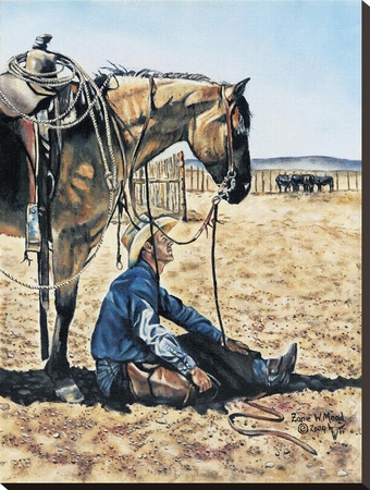 Cowboy Tranquility by Zane Mead Pricing Limited Edition Print image