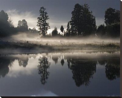 Lake Matheson At Dawn by Sheila Smart Pricing Limited Edition Print image