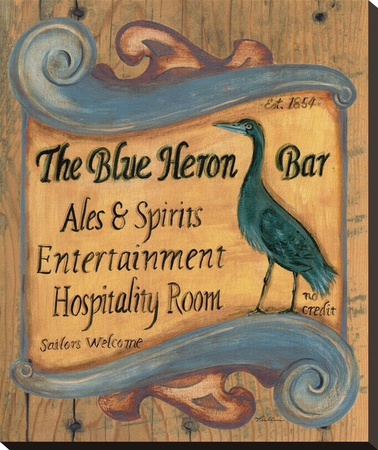 The Blue Heron Bar by Grace Pullen Pricing Limited Edition Print image