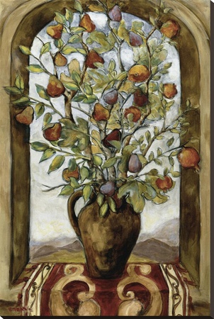Bouquet Of Figs, Pears And Pomegranates by Nicole Etienne Pricing Limited Edition Print image