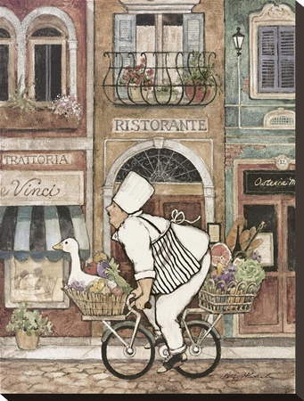Chef On Bike by Betty Whiteaker Pricing Limited Edition Print image