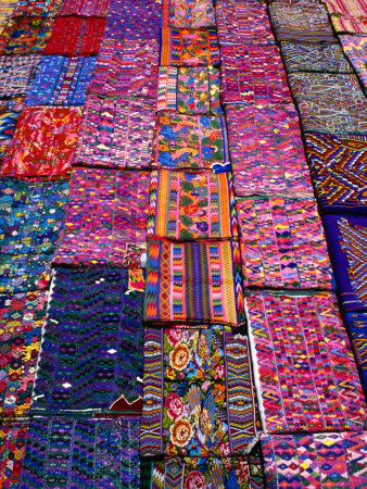 Display Of Textiles, Antigua Guatemala, Guatemala by Alfredo Maiquez Pricing Limited Edition Print image