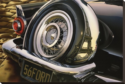 56 Ford Thunderbird Paris by Graham Reynolds Pricing Limited Edition Print image