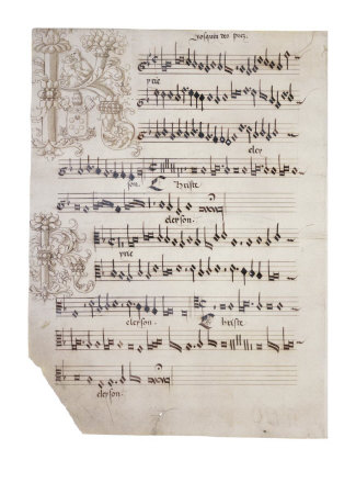 Musical Manuscript, 16Th Century by Josquin De Prez Pricing Limited Edition Print image