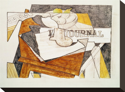 Still Life With A Newspaper And A Wooden Table by Juan Gris Pricing Limited Edition Print image