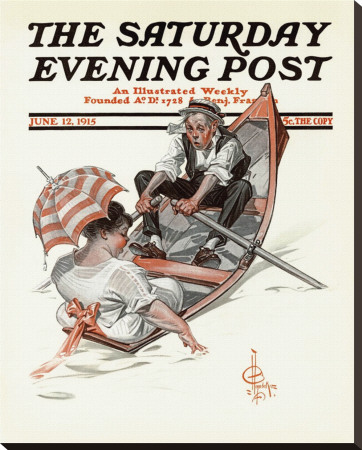 Fat Lady In Rowboat, C.1915 by Joseph Christian Leyendecker Pricing Limited Edition Print image