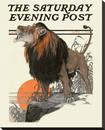 The Lion's Roar, C.1916 by Charles Livingston Bull Pricing Limited Edition Print image