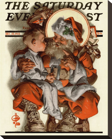 Santa's Lap, C.1923 by Joseph Christian Leyendecker Pricing Limited Edition Print image