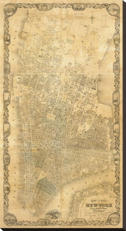 City Of New York Extending Northward To 50Th St., C.1852 by Matthew Dripps Pricing Limited Edition Print image