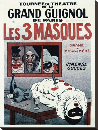Theatre De Grand Guignol, Les 3 Masques by Adrien Barrere Pricing Limited Edition Print image