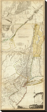 The Provinces Of New York, And New Jersey, C.1776 by Thomas Jefferys Pricing Limited Edition Print image