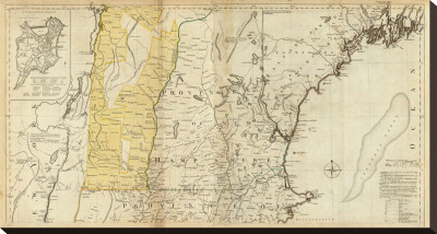 The Provinces Of Massachusetts Bay And New Hampshire, Northern, C.1776 by Thomas Jefferys Pricing Limited Edition Print image