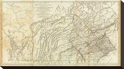 Map Of Pennsylvania, C.1776 by Thomas Jefferys Pricing Limited Edition Print image