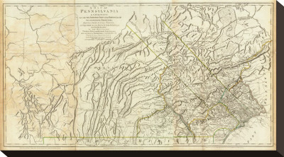 Map Of Pennsylvania, C.1776 by Thomas Jefferys Pricing Limited Edition Print image
