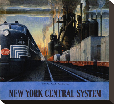 New York Central System, Along The Water Level Route by Leslie Ragan Pricing Limited Edition Print image