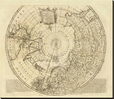 North Pole, C.1747 by Emanuel Bowen Pricing Limited Edition Print image