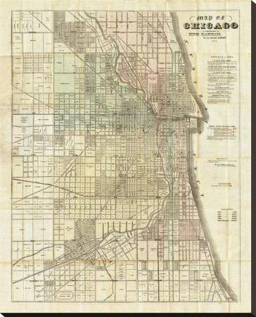 Map Of Chicago, C.1857 by Rufus Blanchard Pricing Limited Edition Print image