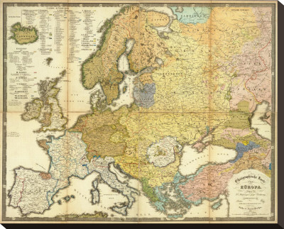 Ethnographische Karte Von Europa, C.1847 by Heinrich Berghaus Pricing Limited Edition Print image