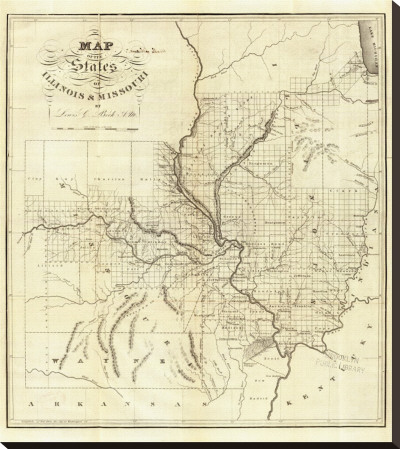 Map Of The States Of Illinois & Missouri, C.1823 by Lewis C. Beck Pricing Limited Edition Print image