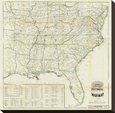 The United States Historical War Map, C.1862 by Asher & Company Pricing Limited Edition Print image