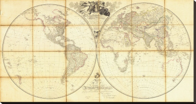 Map Of The World, Researches Of Capt. James Cook, C.1808 by Aaron Arrowsmith Pricing Limited Edition Print image