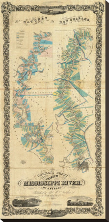 Chart Of The Lower Mississippi River, C.1858 by B. M. Norman Pricing Limited Edition Print image
