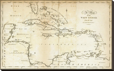 Map Of The West Indies, C.1794 by Jedidiah Morse Pricing Limited Edition Print image