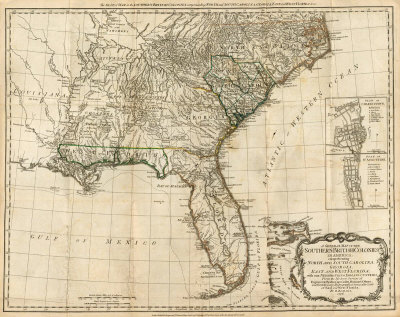 General Map Of The Southern British Colonies, In America, C.1776 by Robert Sayer Pricing Limited Edition Print image
