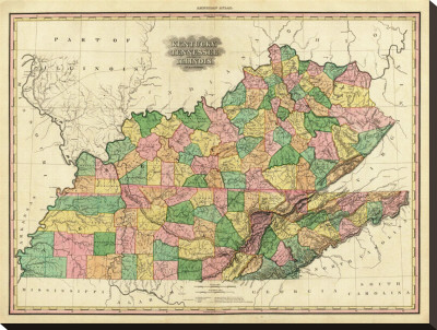 Kentucky, Tennessee And Part Of Illinois, C.1823 by Henry S. Tanner Pricing Limited Edition Print image