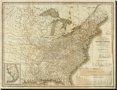 View Of The Whole Internal Navigation Of The United States, C.1830 by Henry S. Tanner Pricing Limited Edition Print image