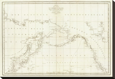 Cotes, L'amerique, L'asie, C.1797 by Jean-Francois De Galaup La Perouse Pricing Limited Edition Print image