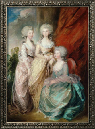 Three Daughters Of King George Iii, Charlotte Augusta Matilda, Augusta Sophia, And Elizabeth by Gainsborough Dupont Pricing Limited Edition Print image