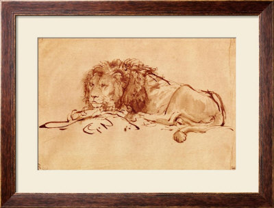 Lion Resting by Rembrandt Van Rijn Pricing Limited Edition Print image