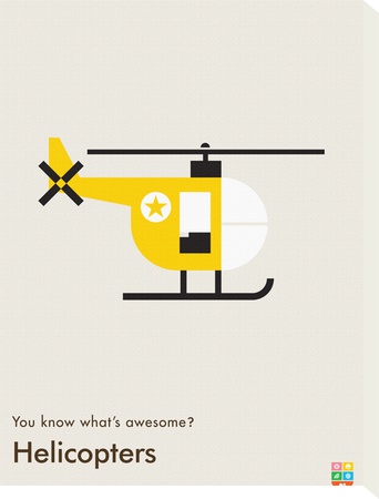 You Know What's Awesome? Helicopters (Gray) by Wee Society Pricing Limited Edition Print image