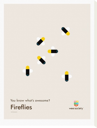 You Know What's Awesome? Fireflies (Gray) by Wee Society Pricing Limited Edition Print image
