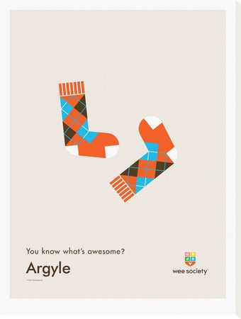 You Know What's Awesome? Argyle (Gray) by Wee Society Pricing Limited Edition Print image