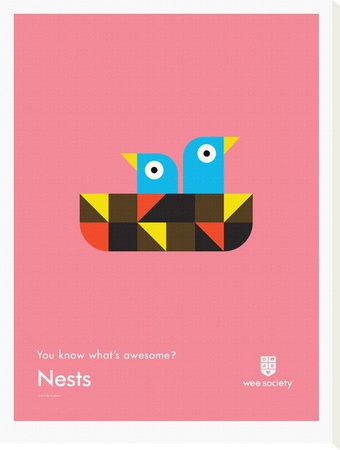 You Know What's Awesome? Nests (Pink) by Wee Society Pricing Limited Edition Print image