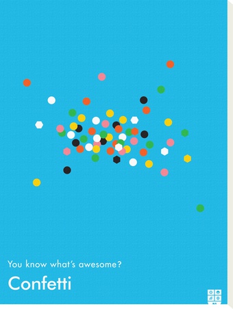 You Know What's Awesome? Confetti (Blue) by Wee Society Pricing Limited Edition Print image