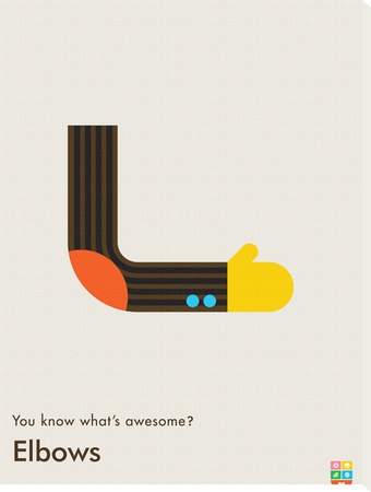 You Know What's Awesome? Elbows (Gray) by Wee Society Pricing Limited Edition Print image
