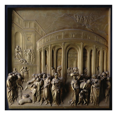 The Story Of Joseph: Joseph Sold Into Slavery, The Finding Of The Silver Cup And Joseph Recognised by Lorenzo Ghiberti Pricing Limited Edition Print image