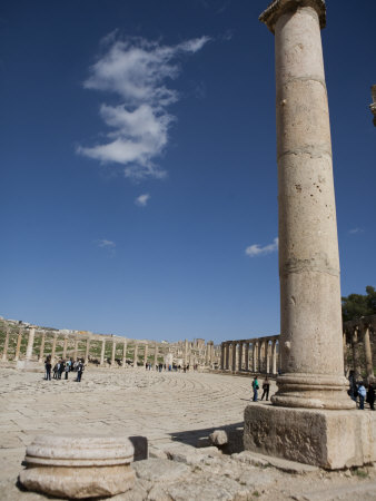 Oval Plaza In The Ruins Of The Ancient City Of Jerash by Taylor S. Kennedy Pricing Limited Edition Print image