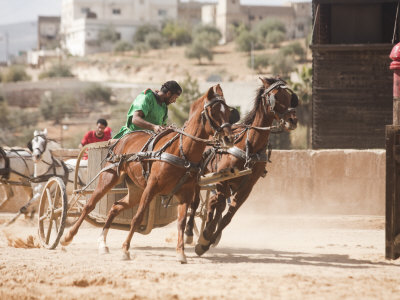 Chariot Race In The Hippodrome Of Jerash by Taylor S. Kennedy Pricing Limited Edition Print image