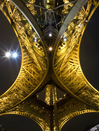 View From The Bottom Of The Eiffel Tower At Night by Scott Stulberg Pricing Limited Edition Print image