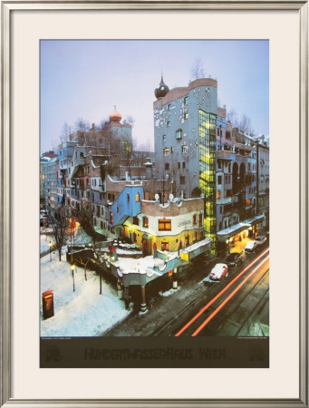 Hundertwasser House, Winter Evening by Friedensreich Hundertwasser Pricing Limited Edition Print image