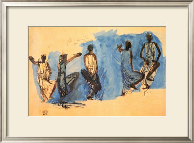 Five Studies Of Cambodian Dancers by Auguste Rodin Pricing Limited Edition Print image