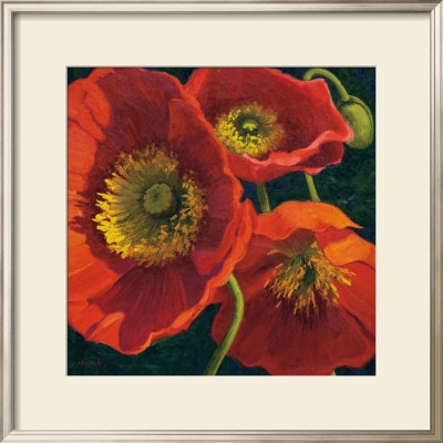 Red Poppy Trio Ii by Shirley Novak Pricing Limited Edition Print image