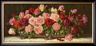 Rosen In Silberner Schale by E. Kruger Pricing Limited Edition Print image