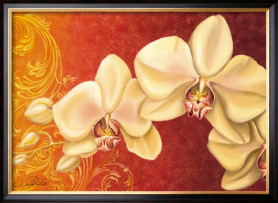 Terracotta Orchid Swirl by Nicola Rabbett Pricing Limited Edition Print image