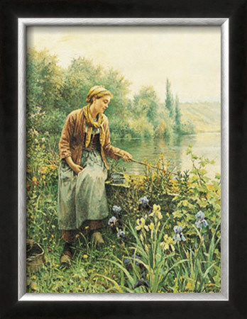 Girl Fishing by Daniel Ridgway Knight Pricing Limited Edition Print image